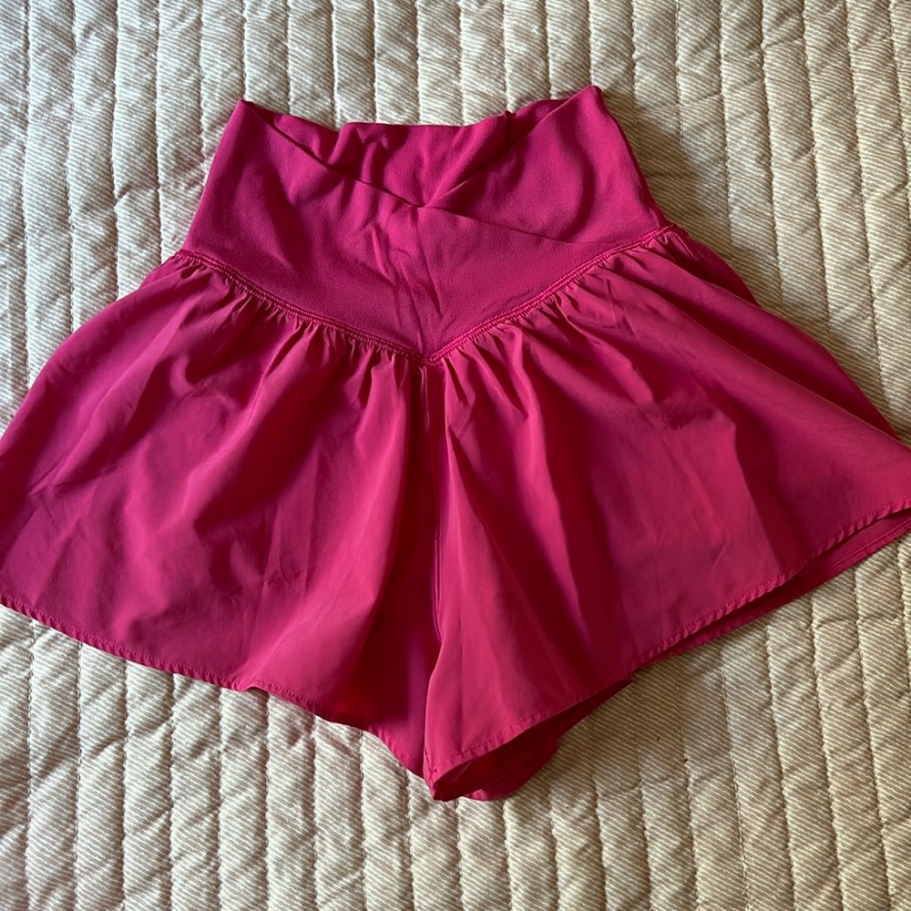 Aerie Offline Pink Flowy Shorts